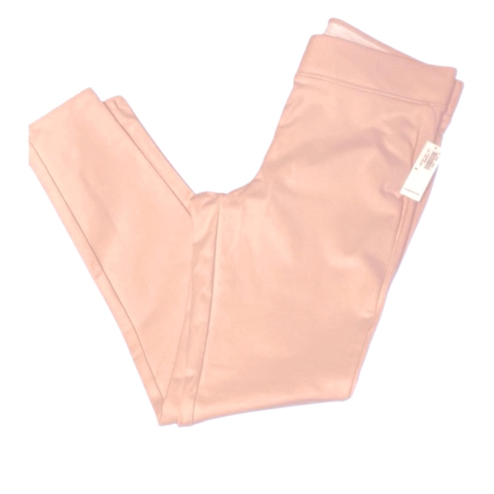 Tummy Control Old Navy Light Pink (Shell) Leggings Size Medium 12” High Rise NWT - Picture 4 of 5